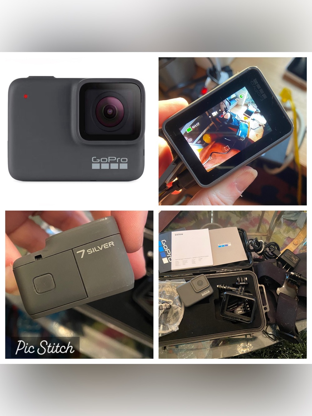 GoPro Hero 7 Silver Action Camera Bundle Video Works Perfectly